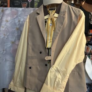 Vest-Set Beige Vest, Shirt & Tie Plus Cap (XXL)
